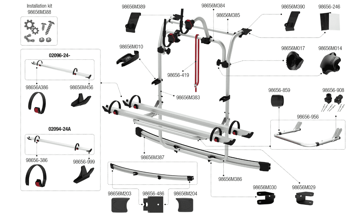 Afbeelding voor categorie Carry-Bike VW Caddy 02096-24- & 02094-24A