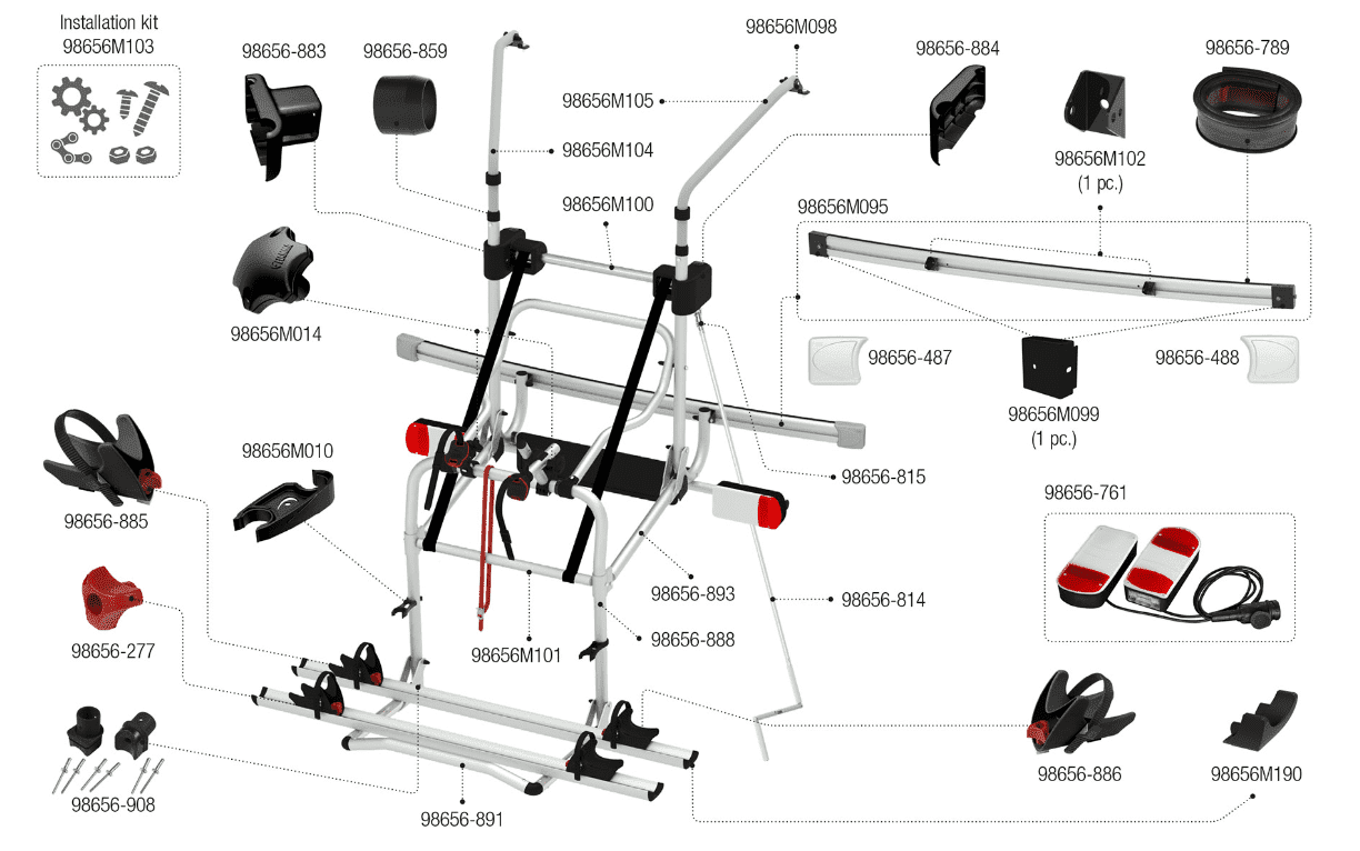 Afbeelding voor categorie Carry-bike Mercedes V Class lift E-Bike 02094-15A