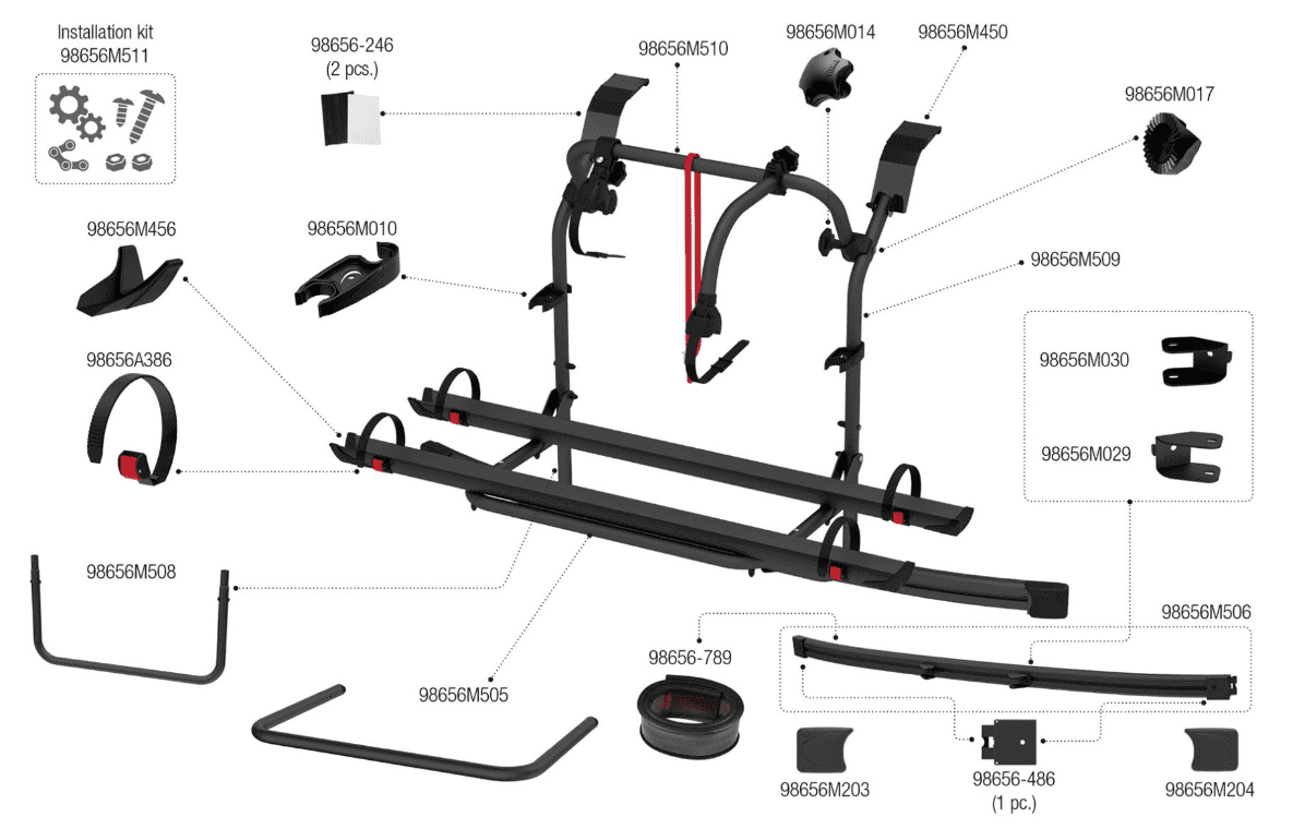 Afbeelding voor categorie Carry-Bike Ford Custom Nugget / Nugget Plus (Highroof) 02096-07A