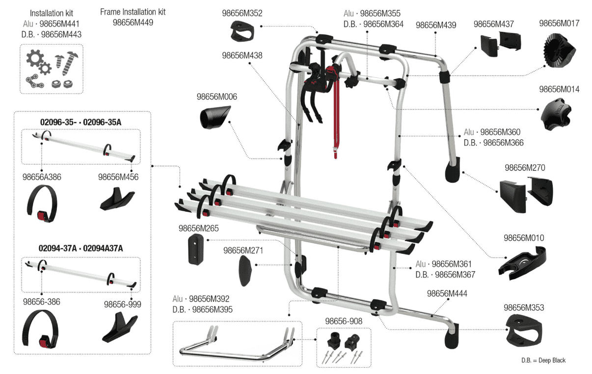 Afbeelding voor categorie Carry-Bike Frame Crafter 02096-36(-/A) & 08753-03- & 02094(-/A)37A