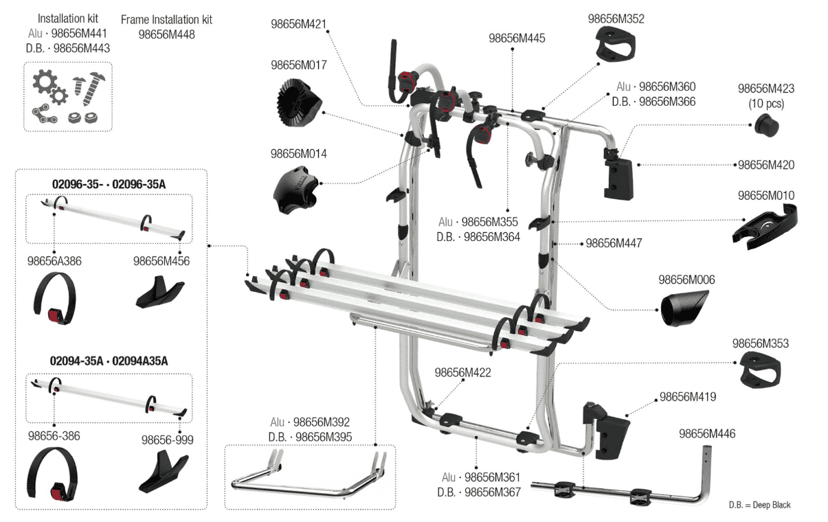 Afbeelding voor categorie Carry-Bike Frame Ducato 02096-35(-/A) & 08753-01- & 02094(-/A)35A