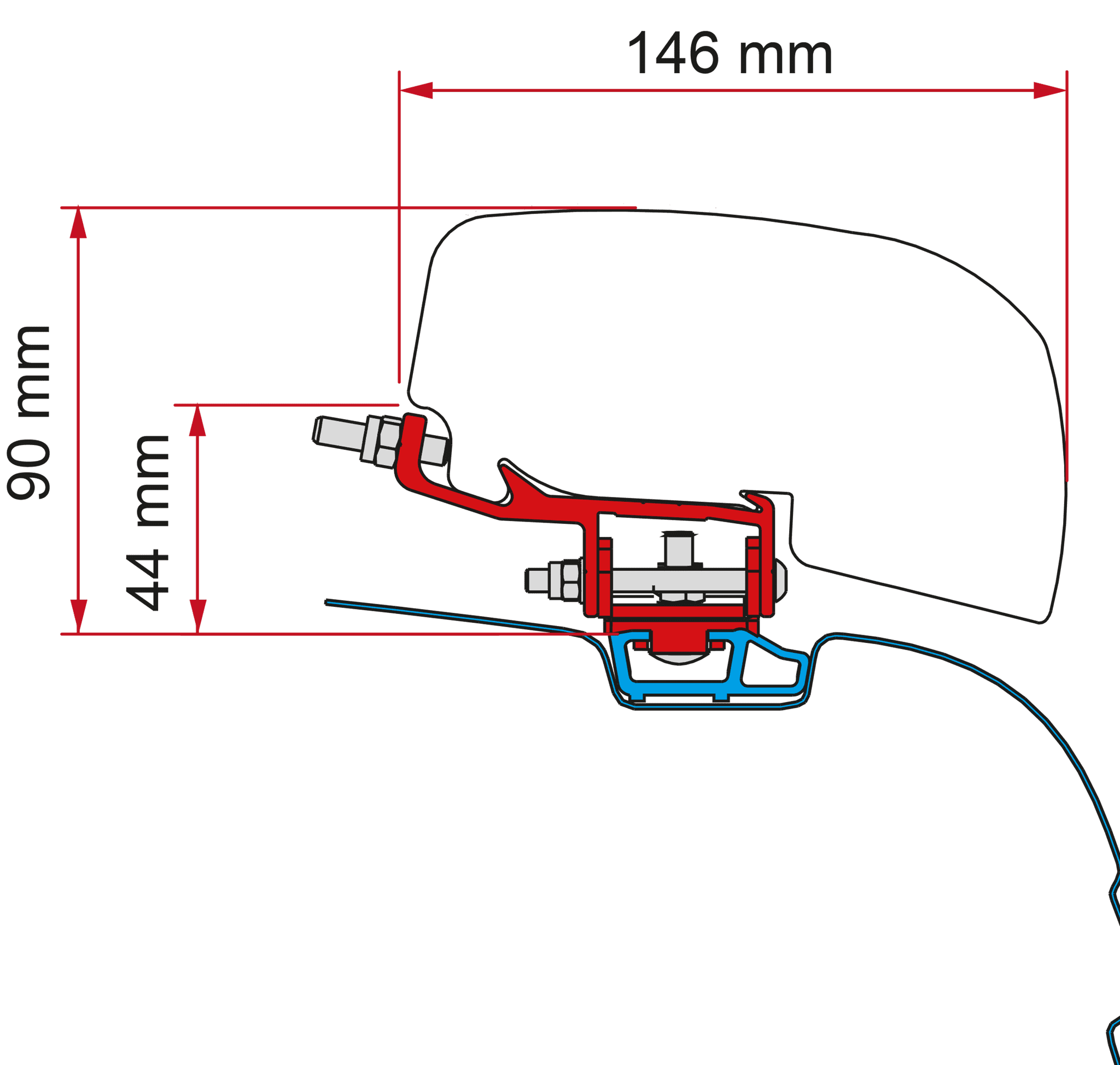 Afbeelding van KIT F40 VW T5-T6 RAIL