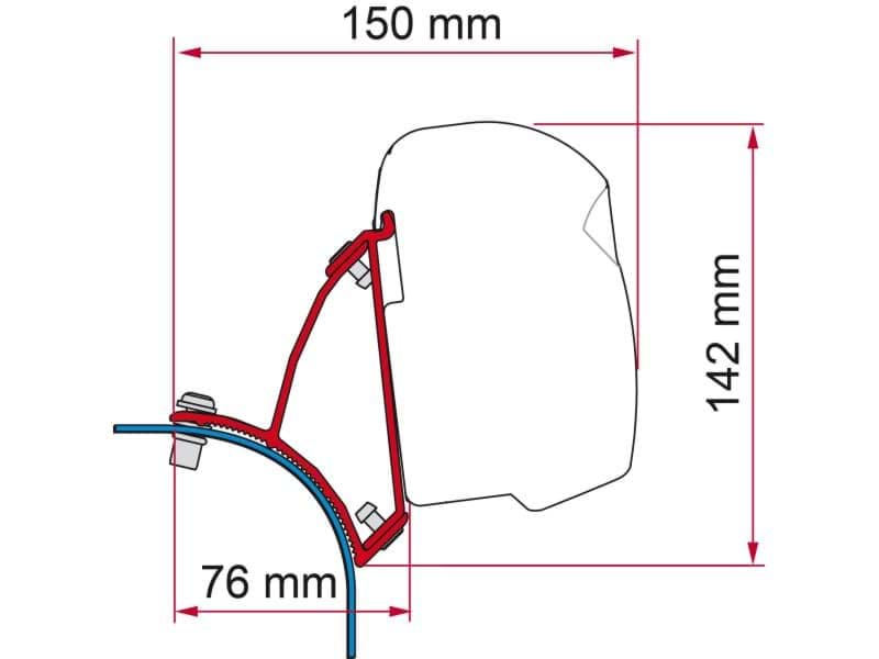 Afbeelding van FIAMMA KIT F45-F43VAN VW T5 T6 LIFT ROOF DEEP BLACK