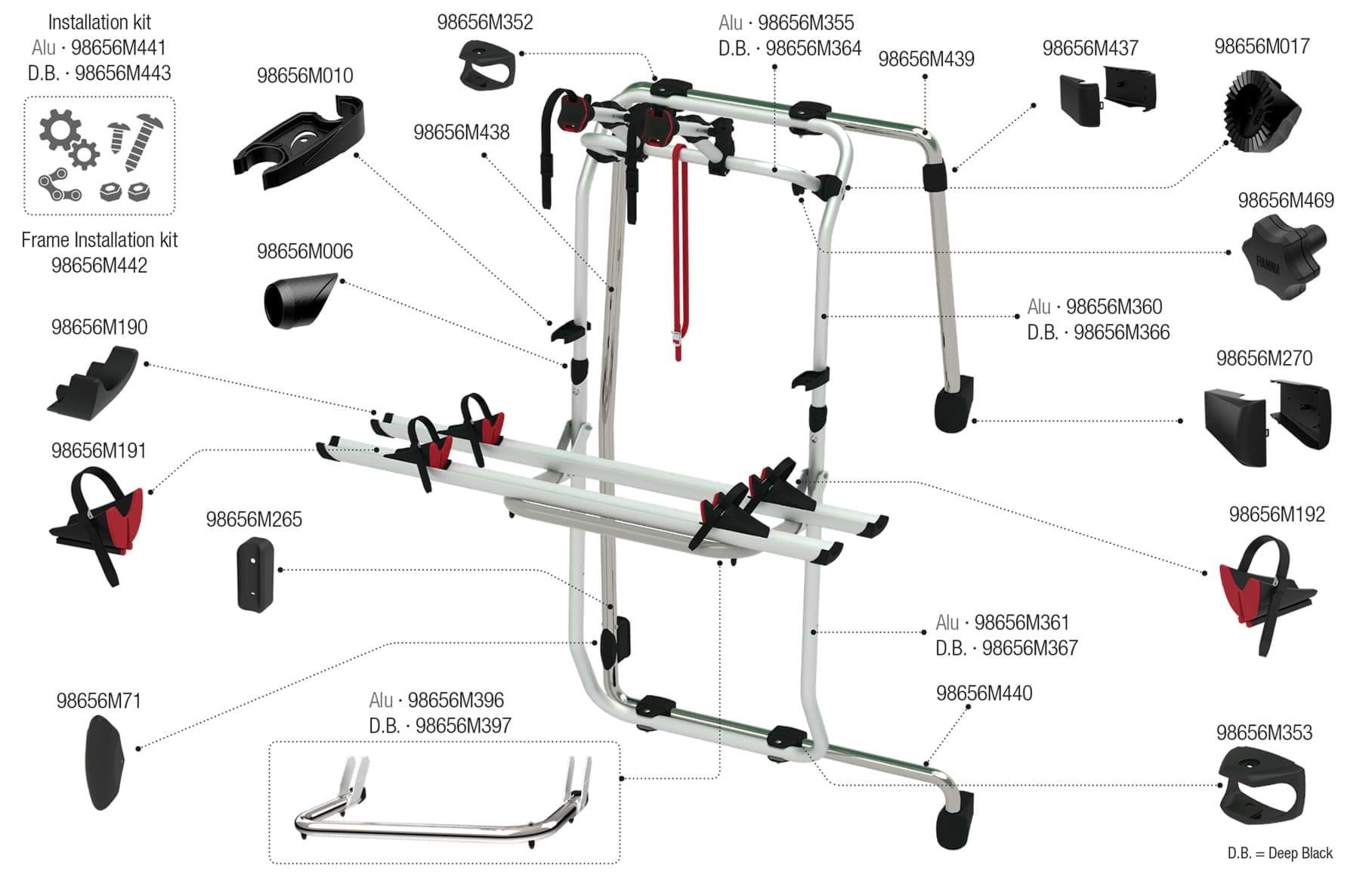 Afbeelding voor categorie Carry-Bike Frame Sprinter E-Bike > 2018 02094-40A 02094A40A