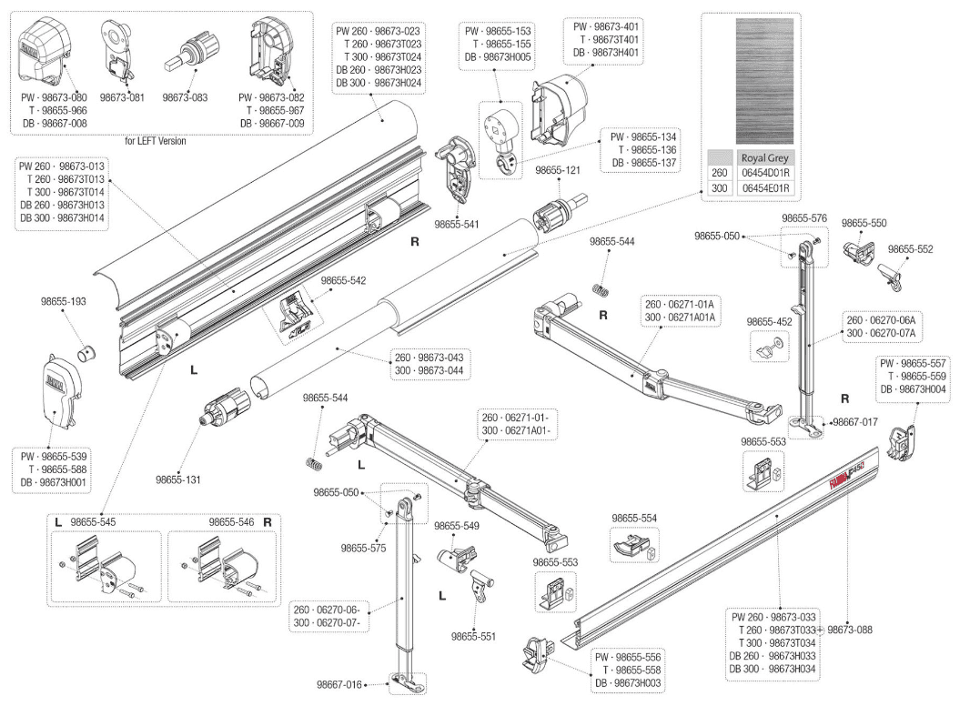 Afbeelding voor categorie F45s VW T5 Polar White 260 / Titanium 260-300 / Deep Black 260-300